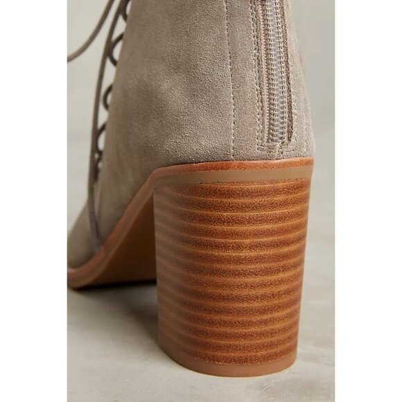 Jeffrey Campbell Cors Lace Up Ankle Boot Womens Size 7 Leather Boho Block Heel - Picture 4 of 13